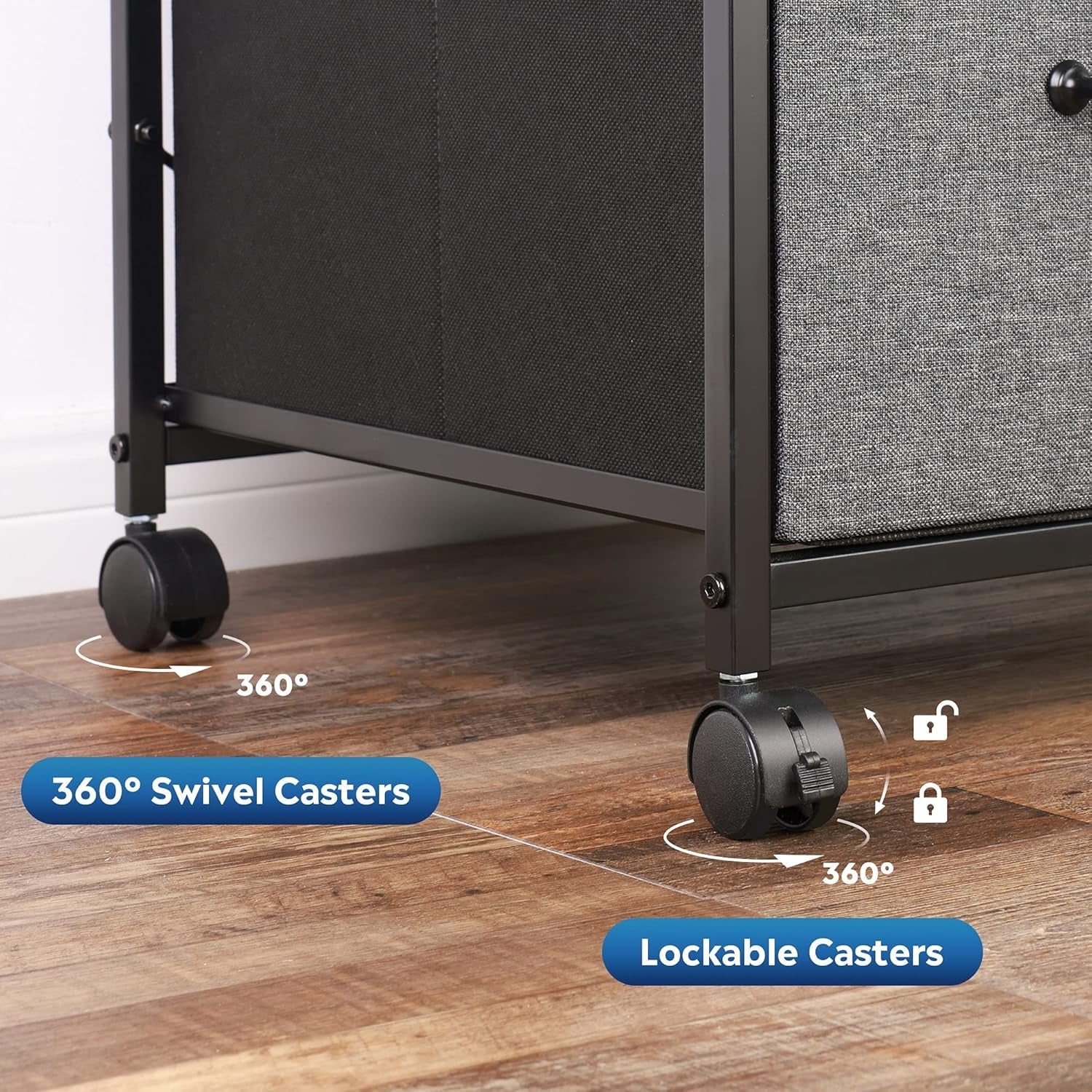 3 Drawer Mobile File Cabinet Rolling Printer Stand With Open Storage Shelf Rustic Brown Fits A4 Or Letter Size