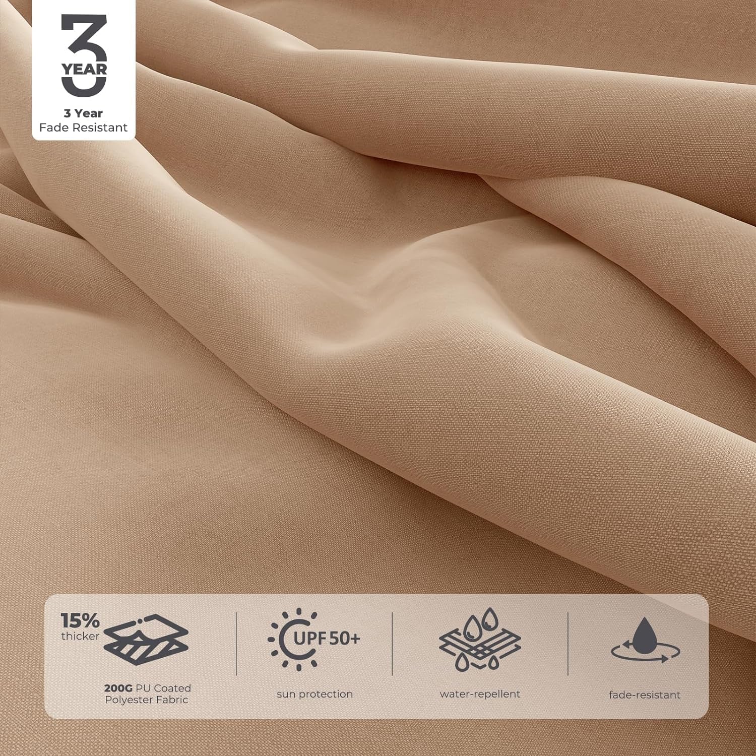 11ft Cantilever Umbrella With Base Champagne Aluminum Outdoor Patio Shade Durable Frame