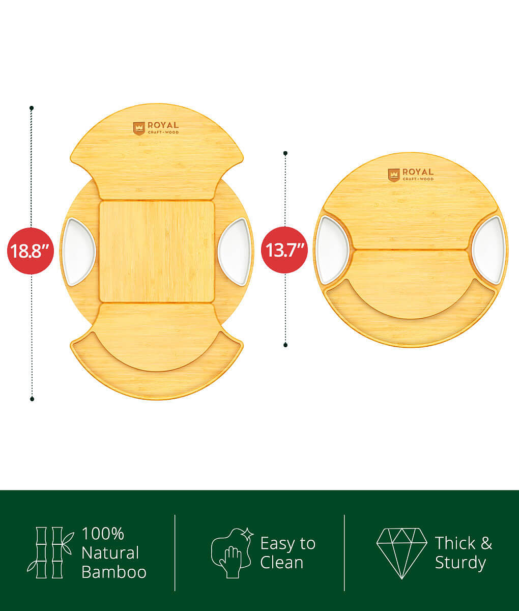 Rotating Cheese Board With Knives-2