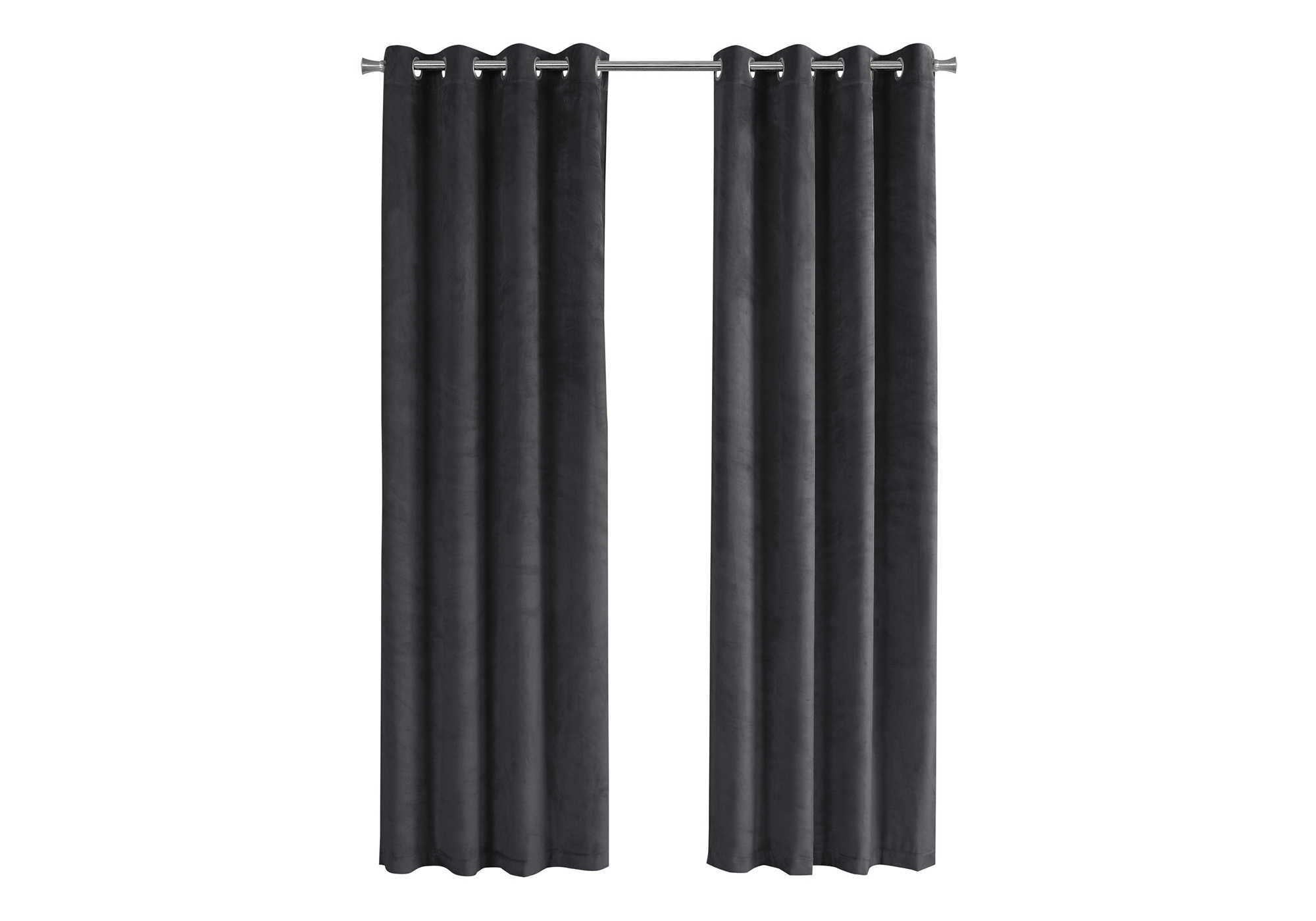 2 Pieces Set Room Darkening Curtain Panels with Grommet - Contemporary Style