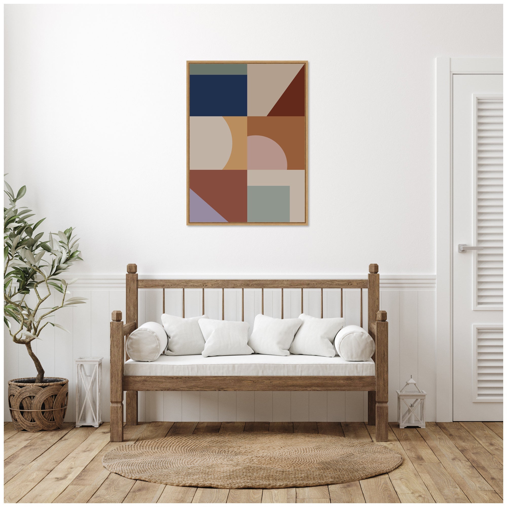 Modern Bohemian Pattern 1 by The Creative Bunch Studio Framed Canvas Wall Art Print