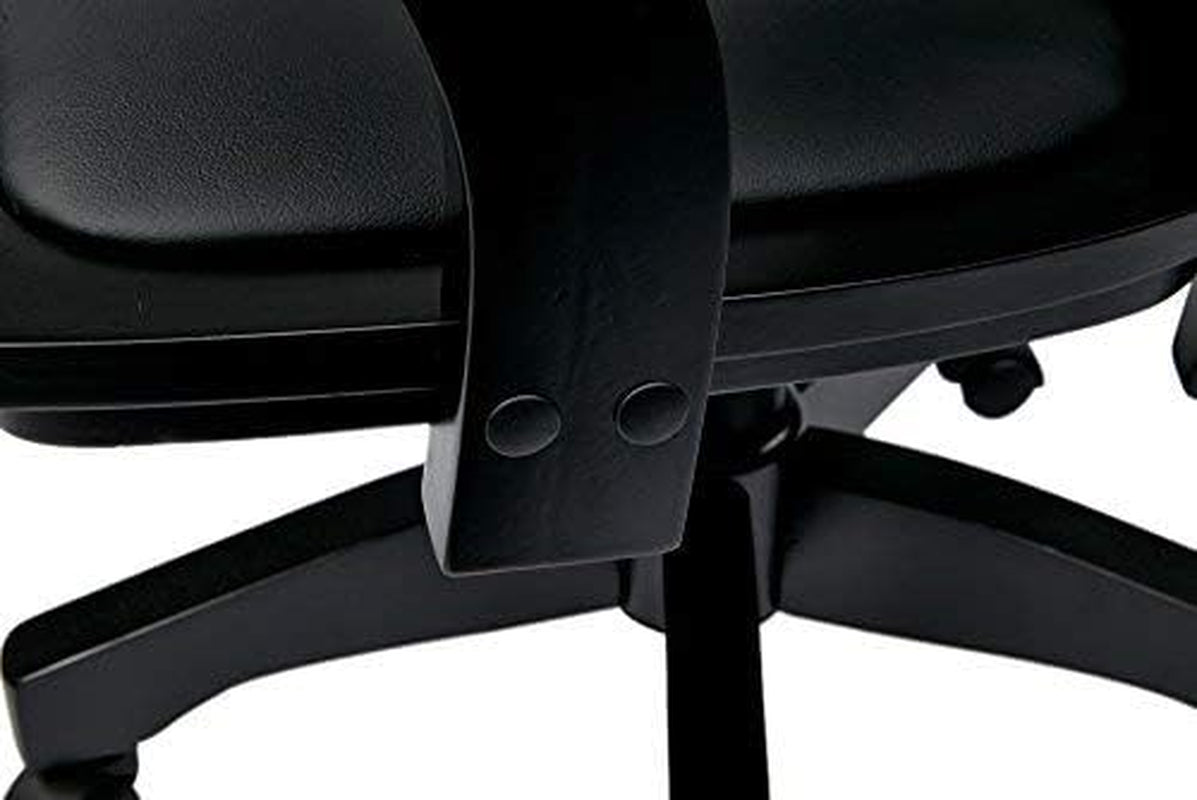 Deluxe Wood Banker Desk Chair Black Adjustable Height Tilt