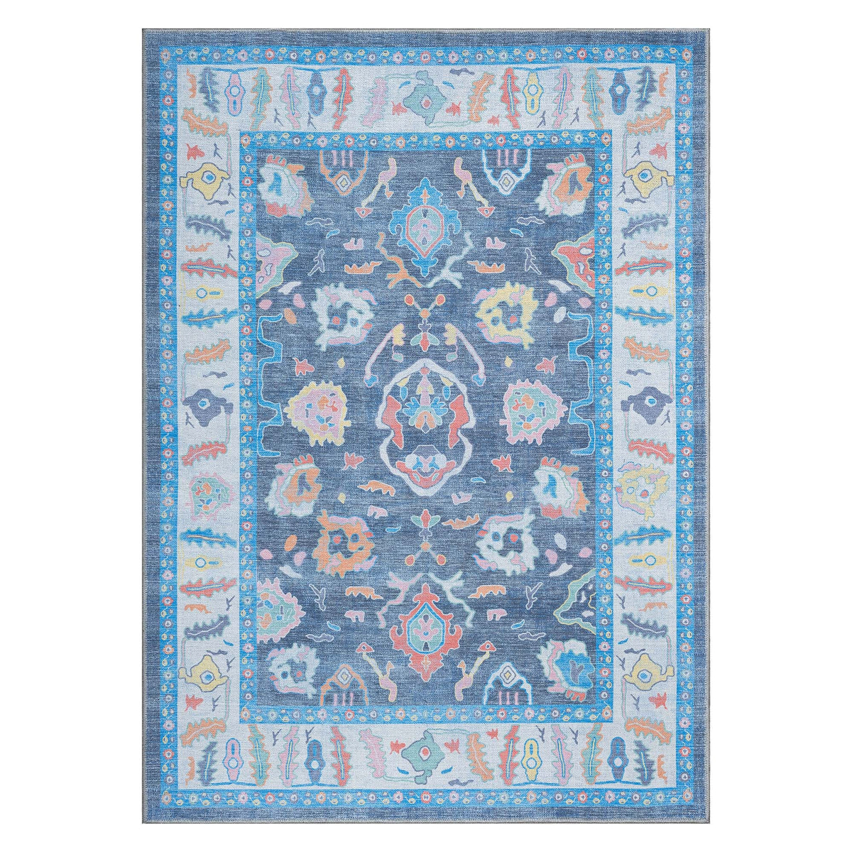 Adeline Pastel Blue Modern Oushak Rug