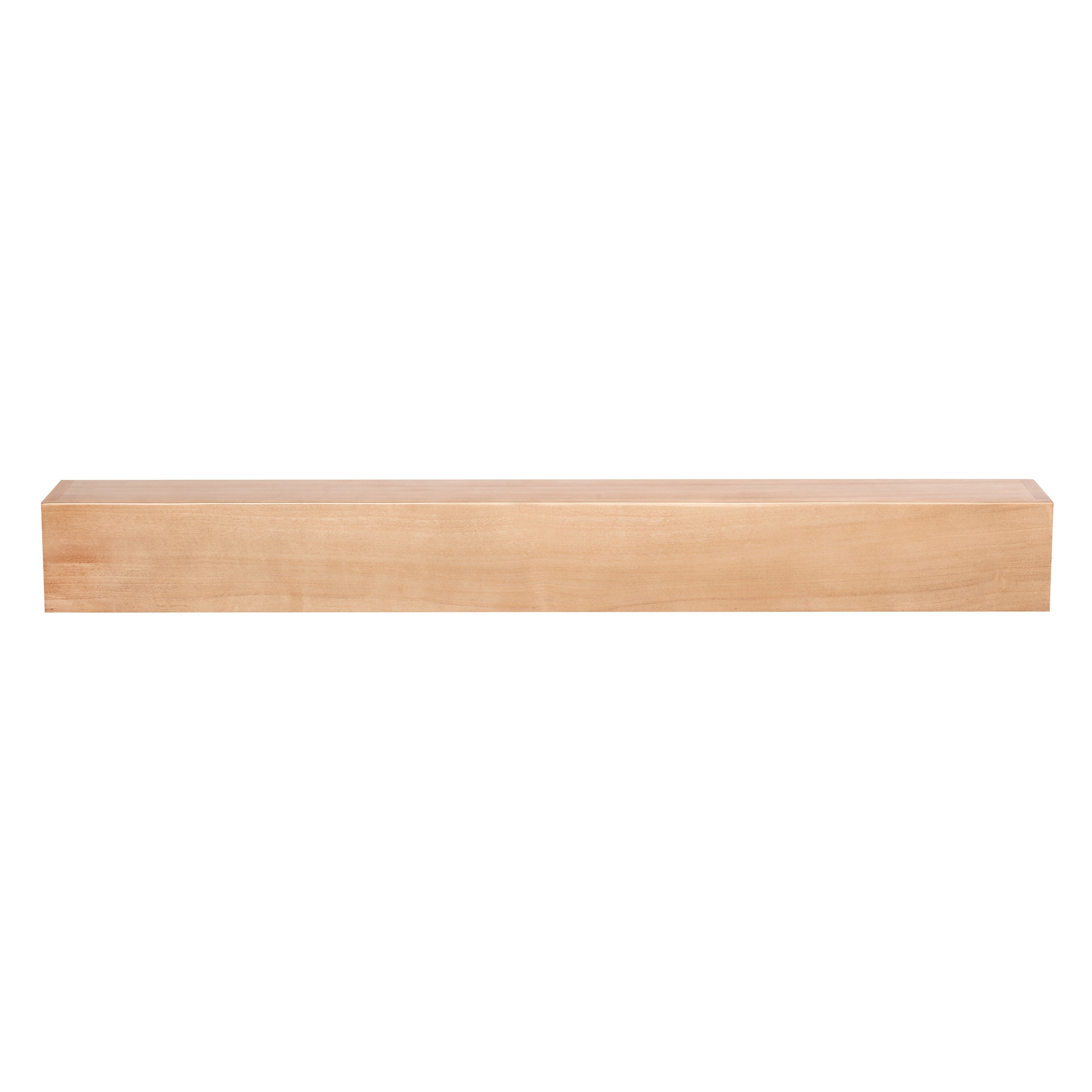 Farmhouse Poplar Wood Floating Fireplace Mantel