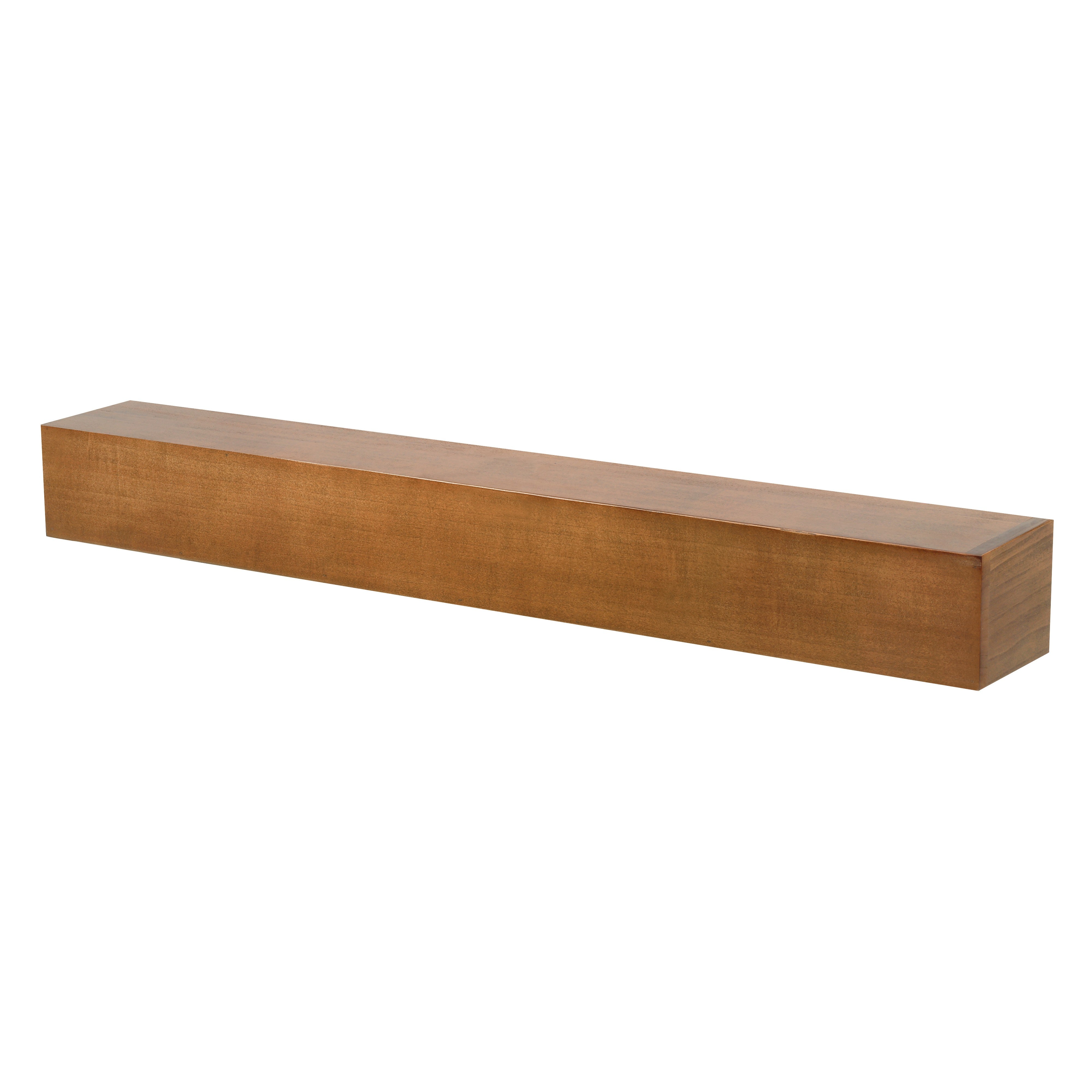 Farmhouse Poplar Wood Floating Fireplace Mantel