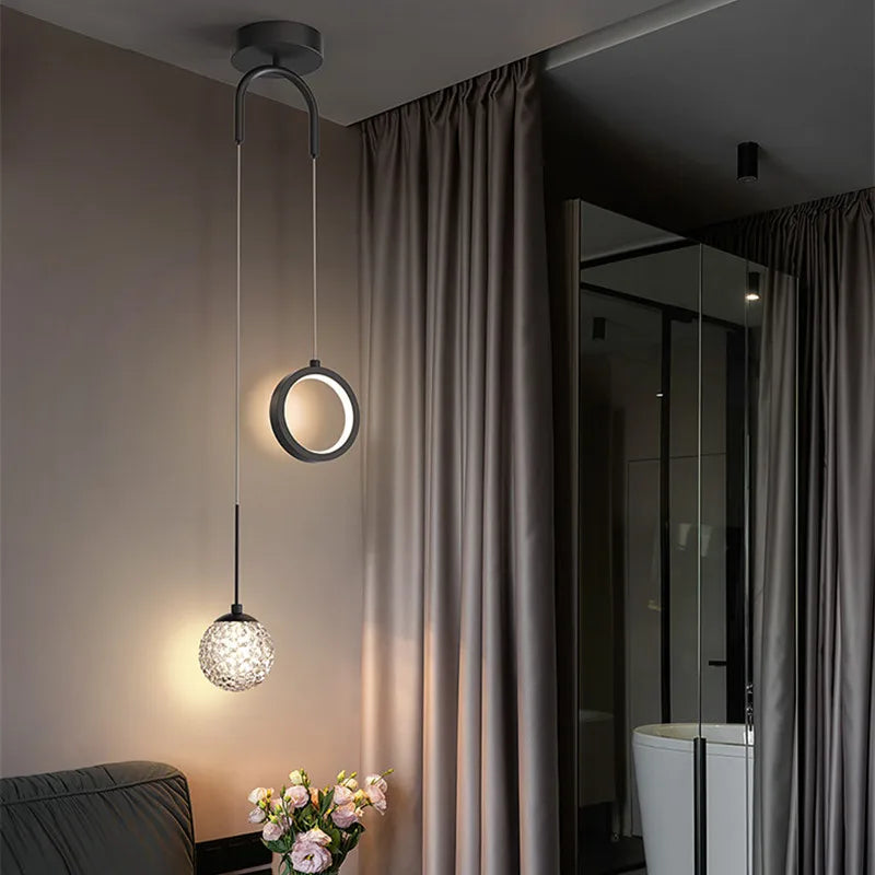 Bedside Chandelier Modern Minimalist Creative Starry Nordic Art Lamps