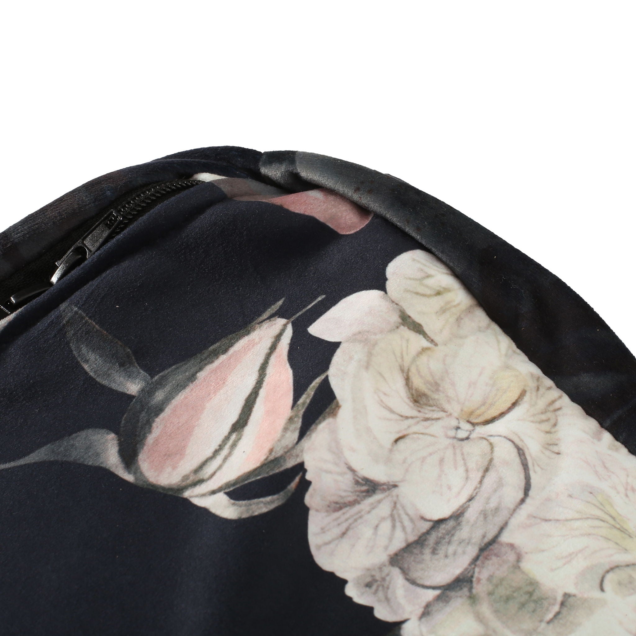 Hazel Large Square Pouf With Flower Print