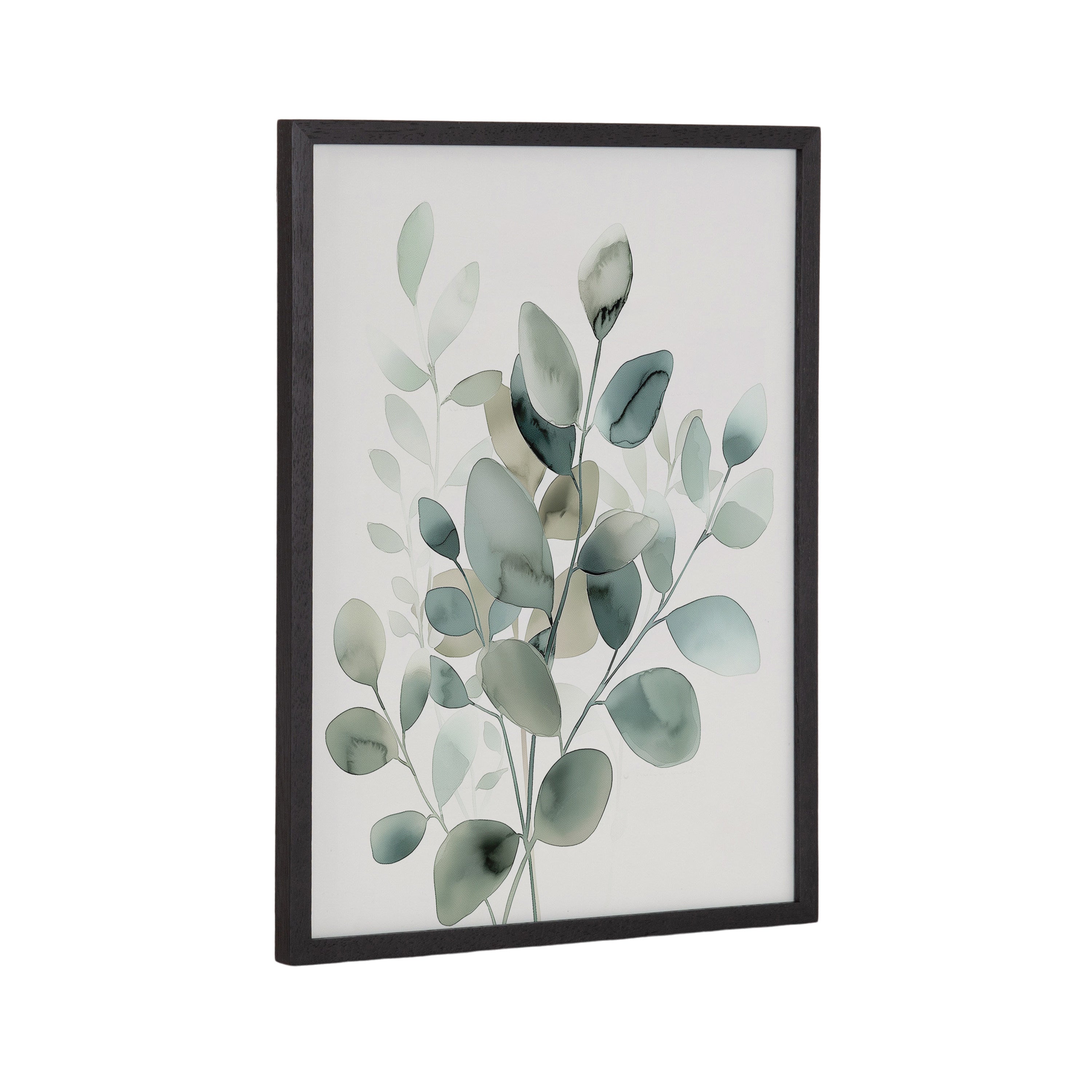 Gallery Modern Minimalist Botanical Watercolor in Muted Teal Print by The Creative Bunch Studio