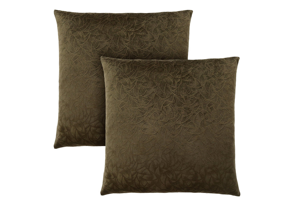 Set Of 2 Decorative Throw Pillows – 18 X 18