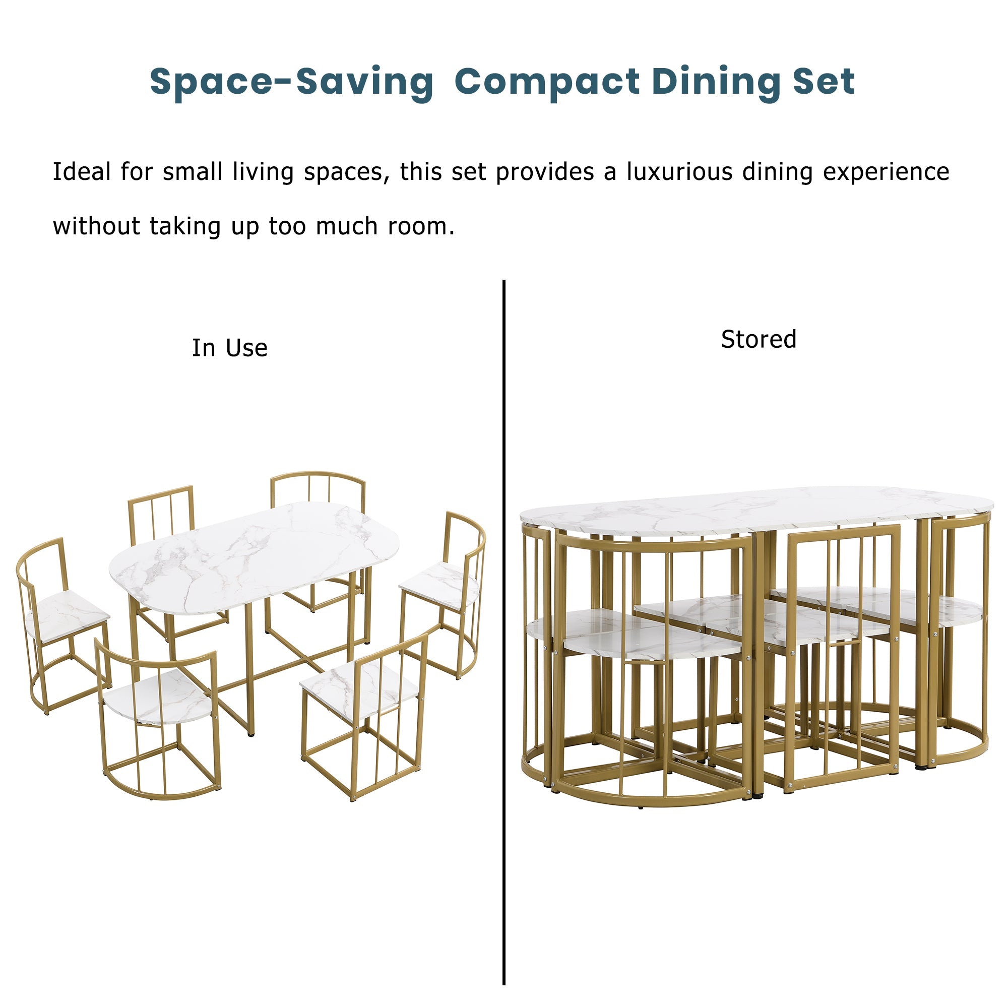 Modern 7-Piece Dining Table Set