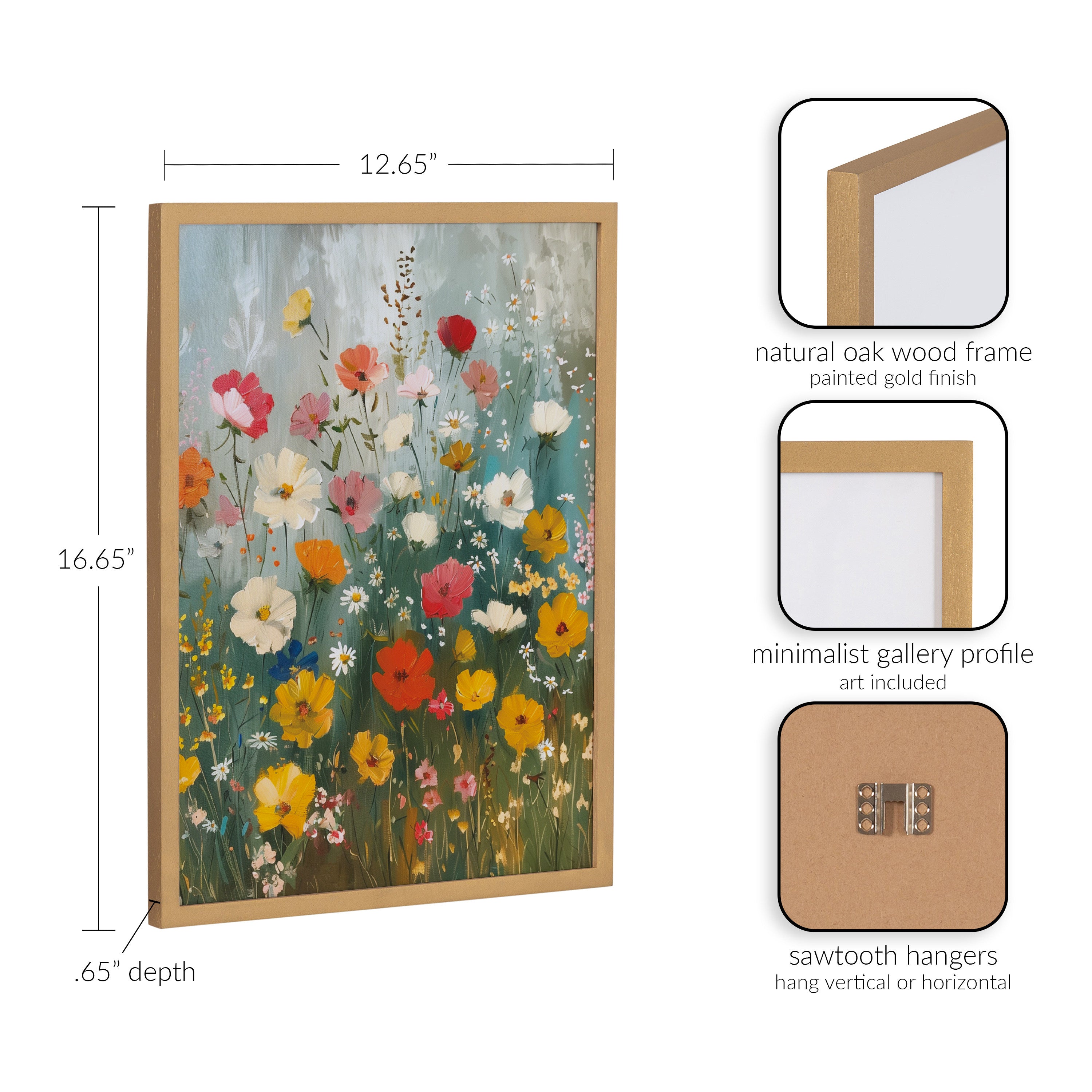 Gallery Boho Wildflower Garden Print by The Creative Bunch Studio