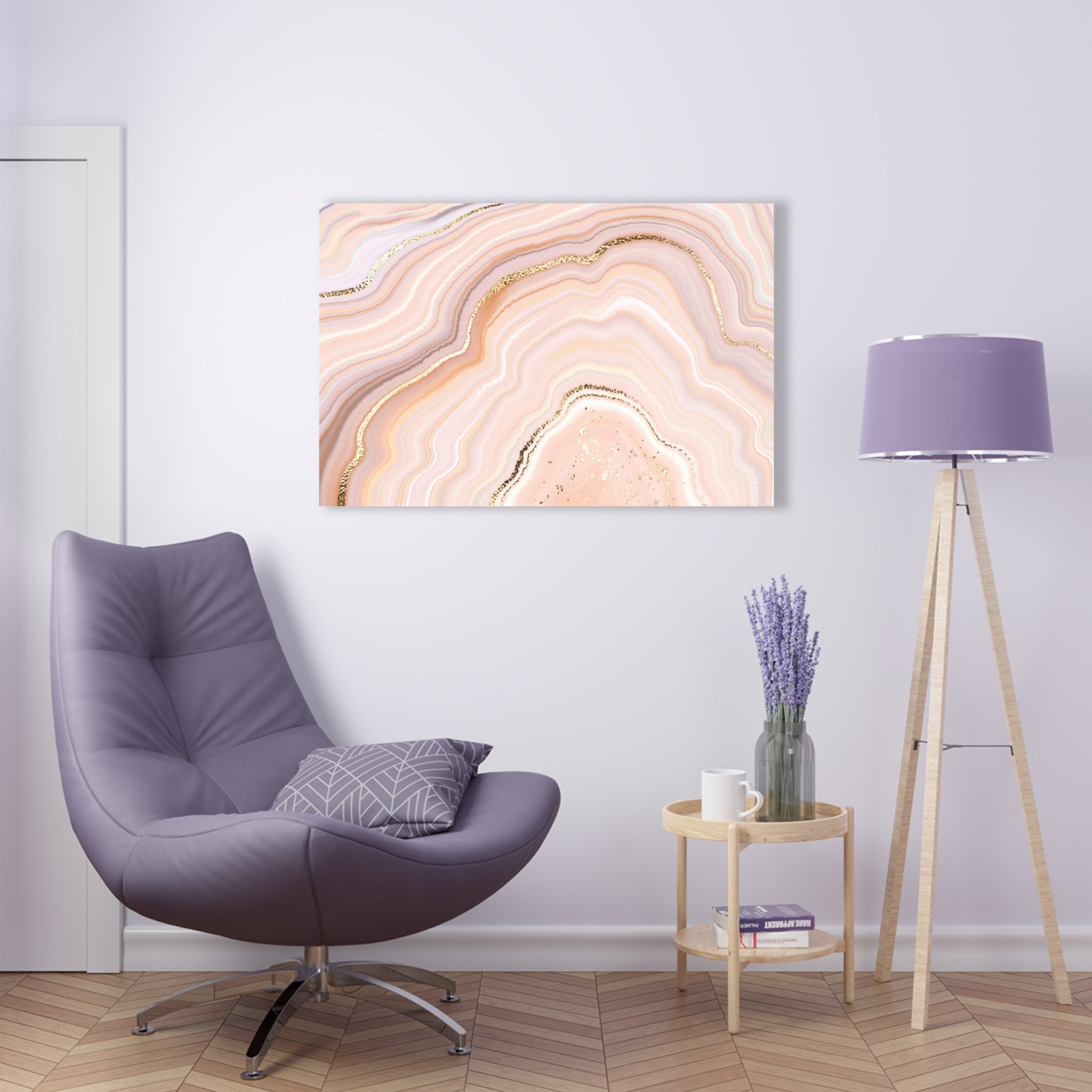 Modern art, beige glass wall art, home decor