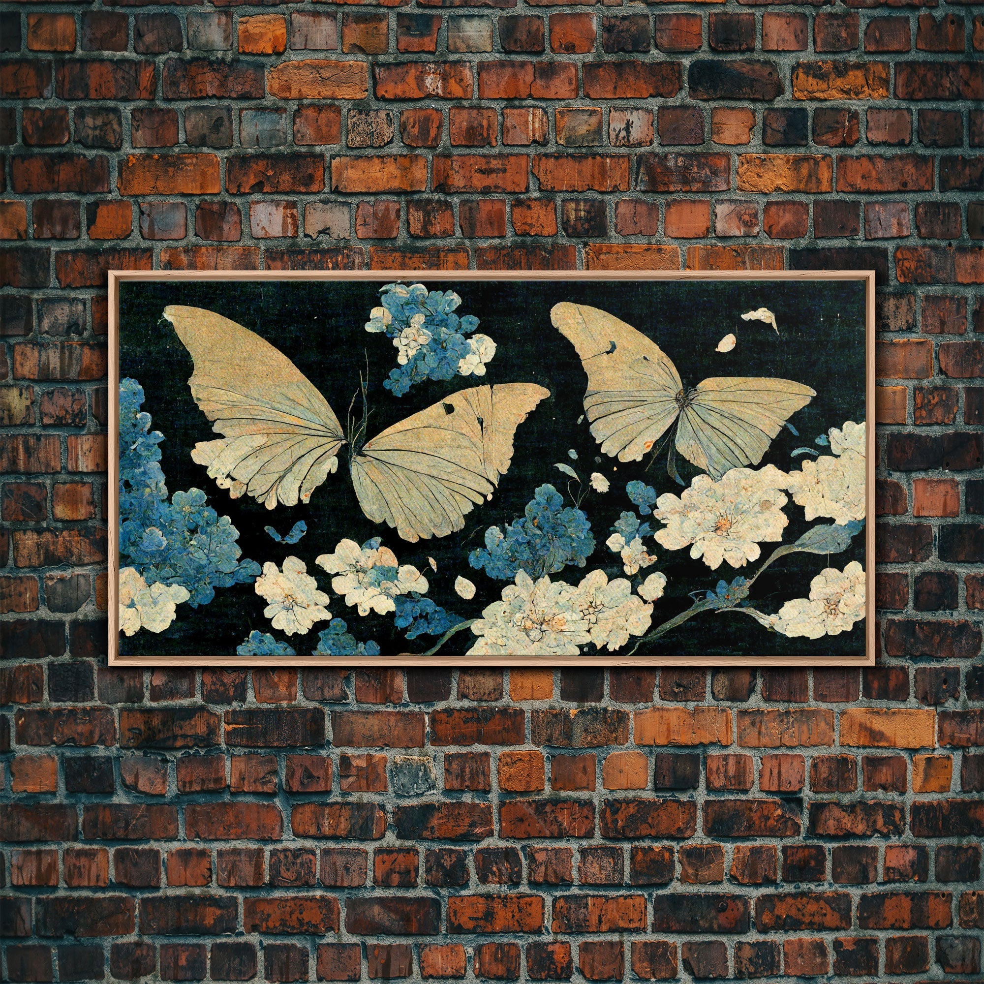 Butterfly canvas part, beautiful butterfly wall art, wall art for girls, living room art, guest room art