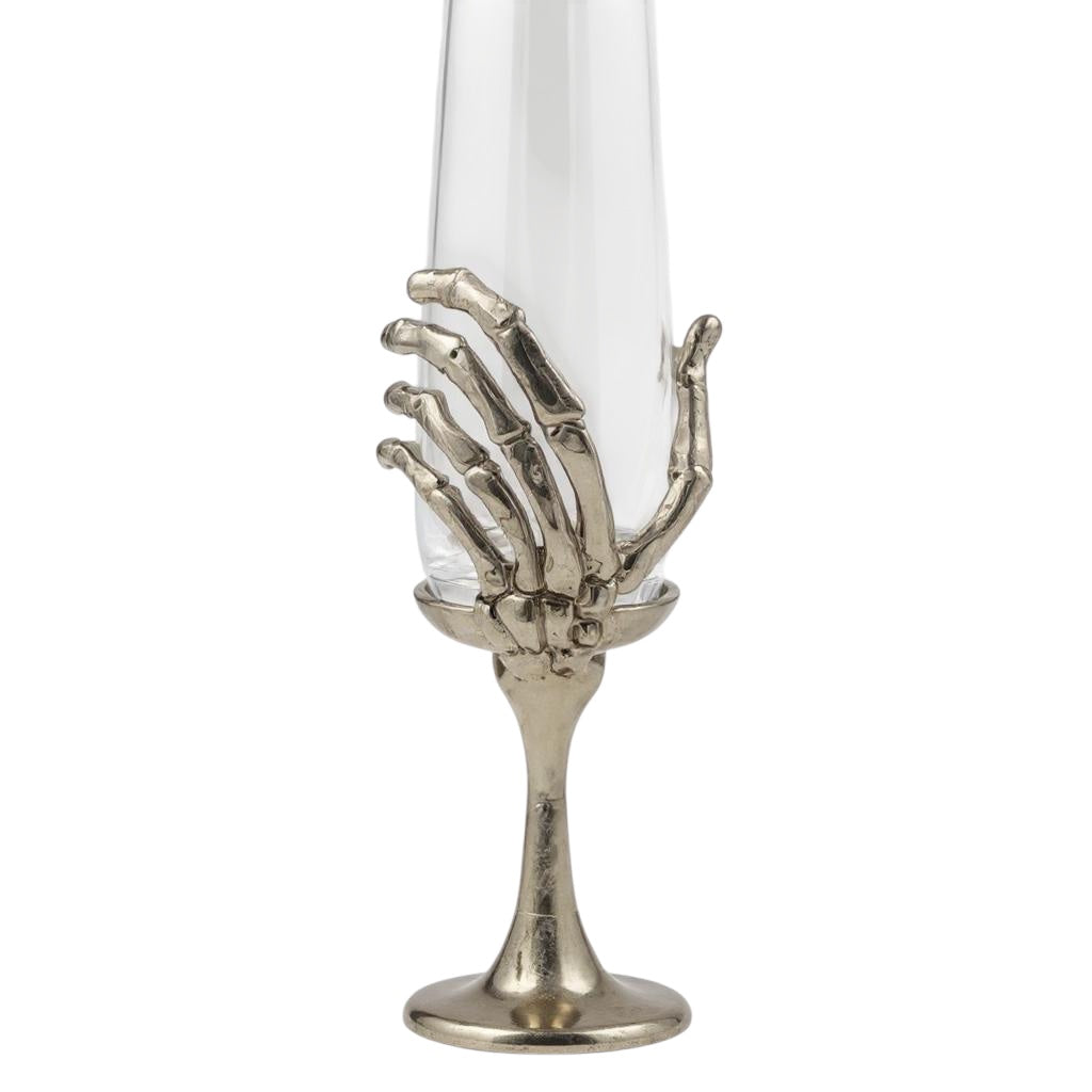 Set of 4 - Champagne Glasses | Cocktail Glasses | Halloween Glasses | Statement Barware | Gold, Antique or Silver Finish-2