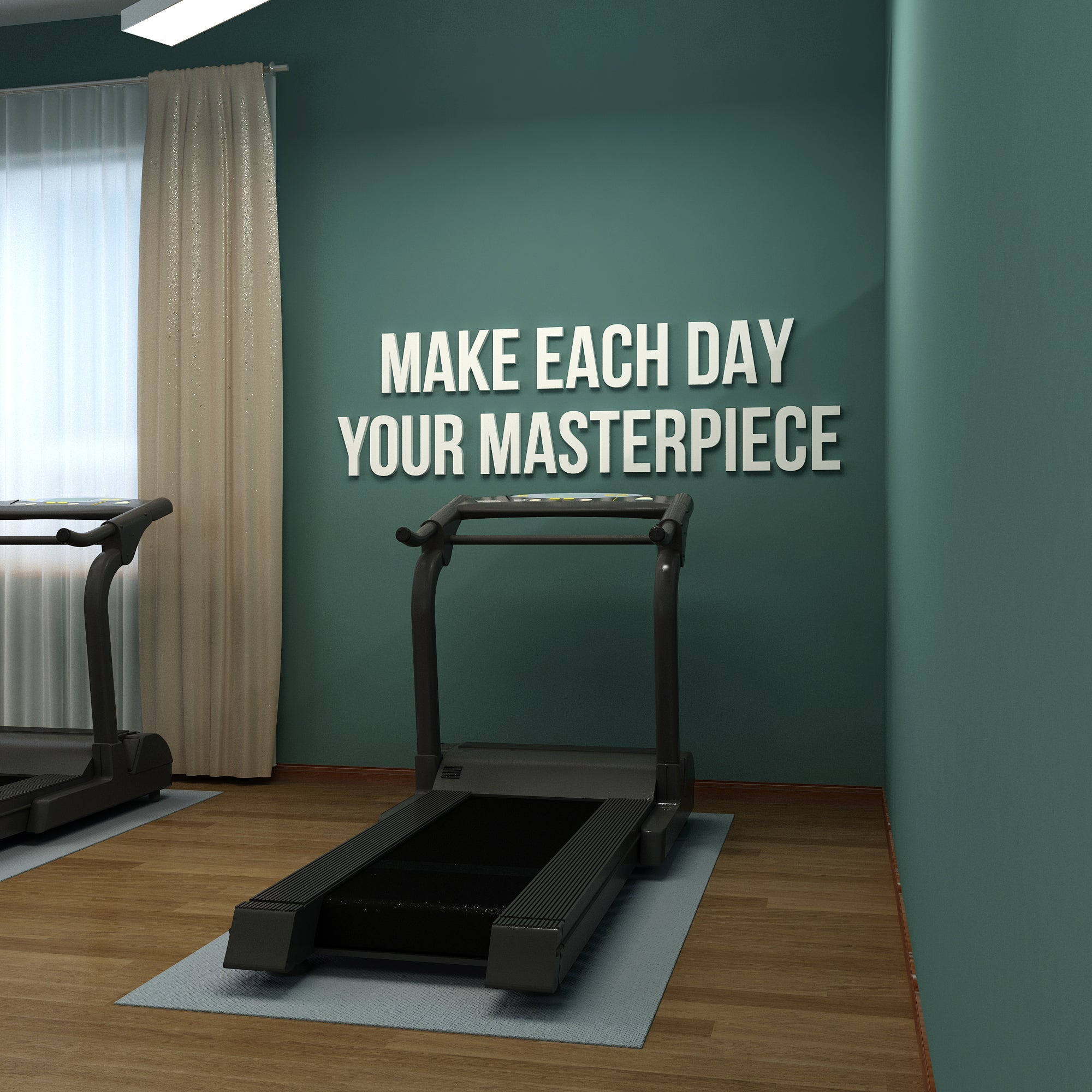 Make Each Day Your Masterpiece 3D Gym Decor-0