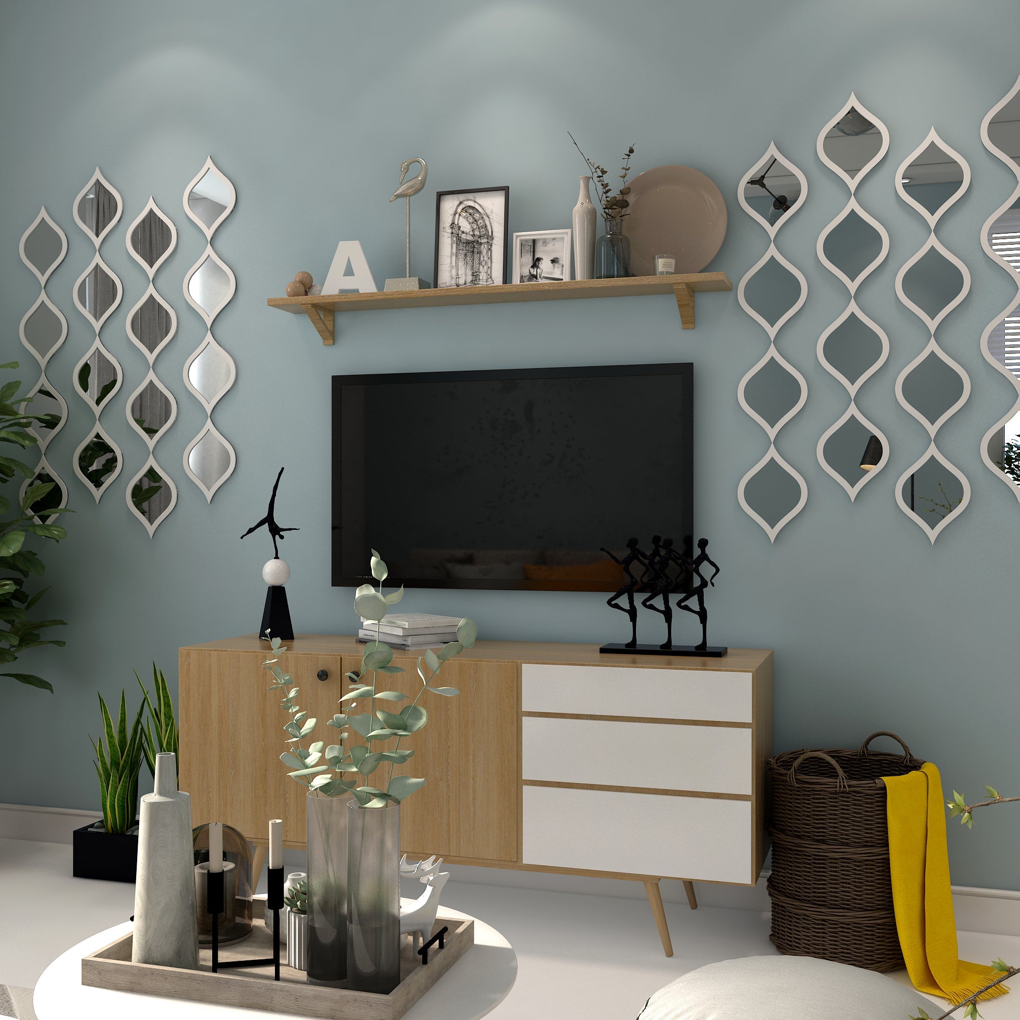 Drop Mirrors 3D Wall Panels-2