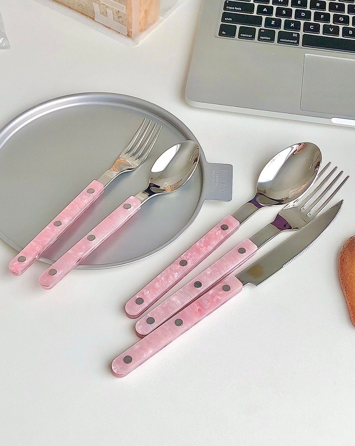 10-Pcs Sleek Modern Pinky Flatware Silverware Flatware Set ( $4.9 Each )-4