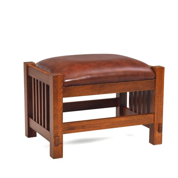 Craftsman / Mission Morris Arm Chair and Ottoman Set - Chestnut