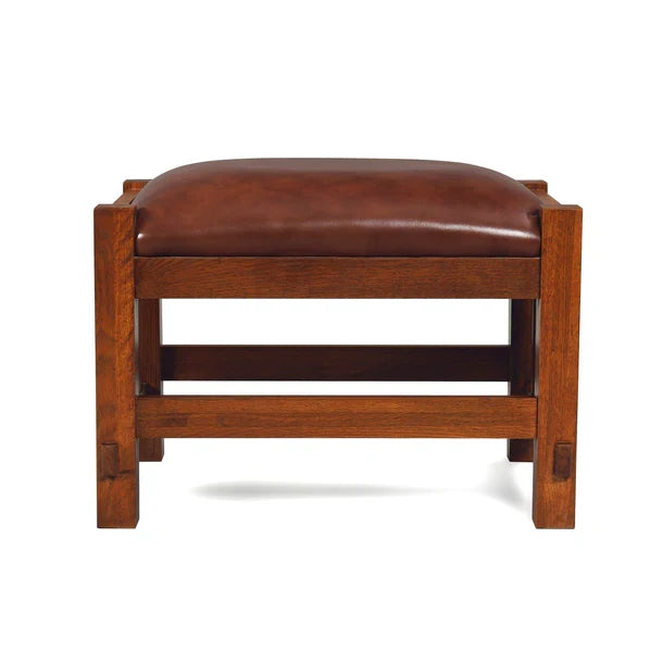 Craftsman / Mission Morris Arm Chair and Ottoman Set - Chestnut