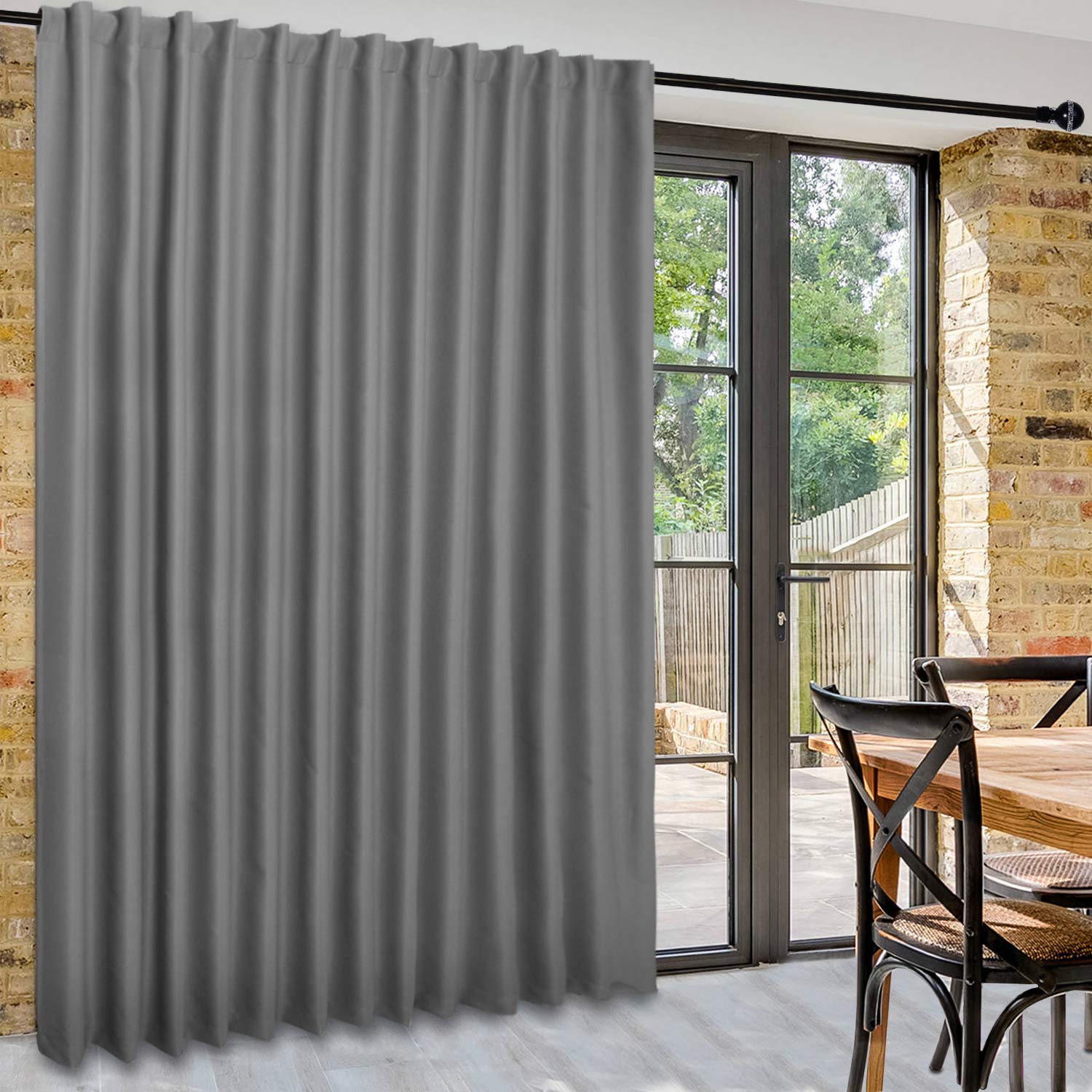 DWCN 1 Panel Wide Width Blackout Curtain, Room Divider Curtains-7