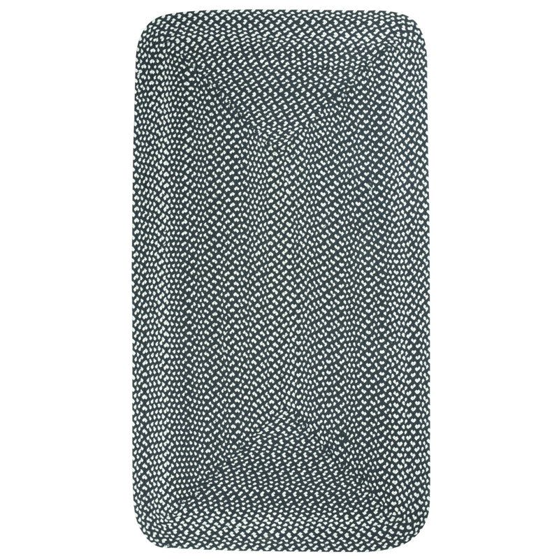 ALLEN black & white hand braided cotton rug