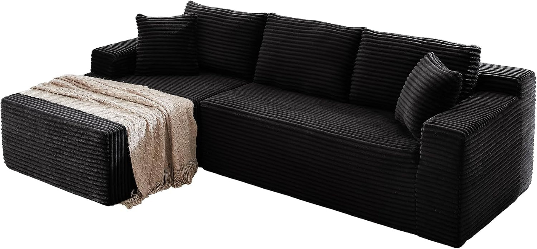 104 Inch L Shape Modular Sectional Couch with Chaise