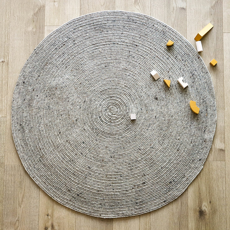 NEETHU GREY M felted wool rug
