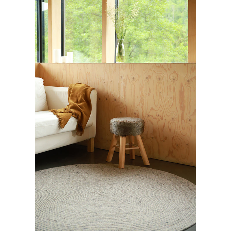 NEETHU GREY M felted wool rug