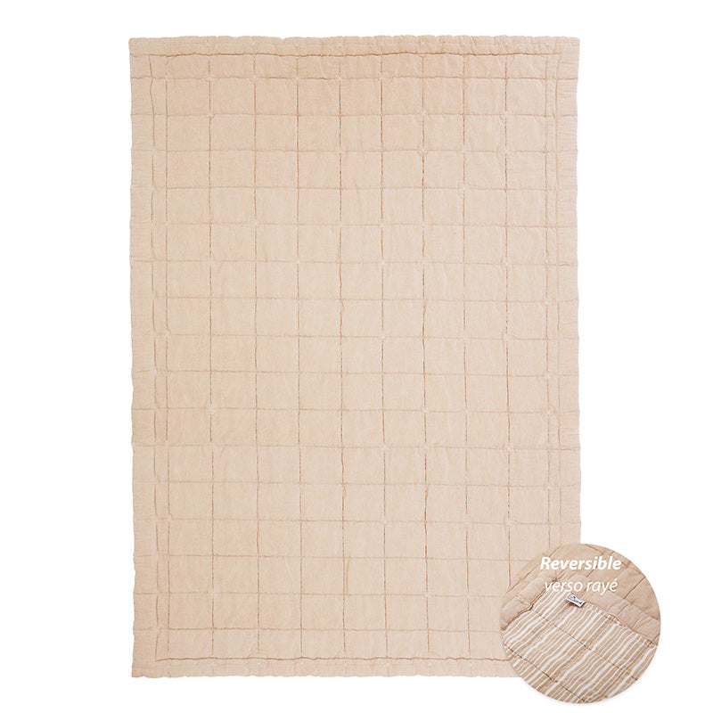 ANNA TERRACOTTA LAVE M reversible baby blanket