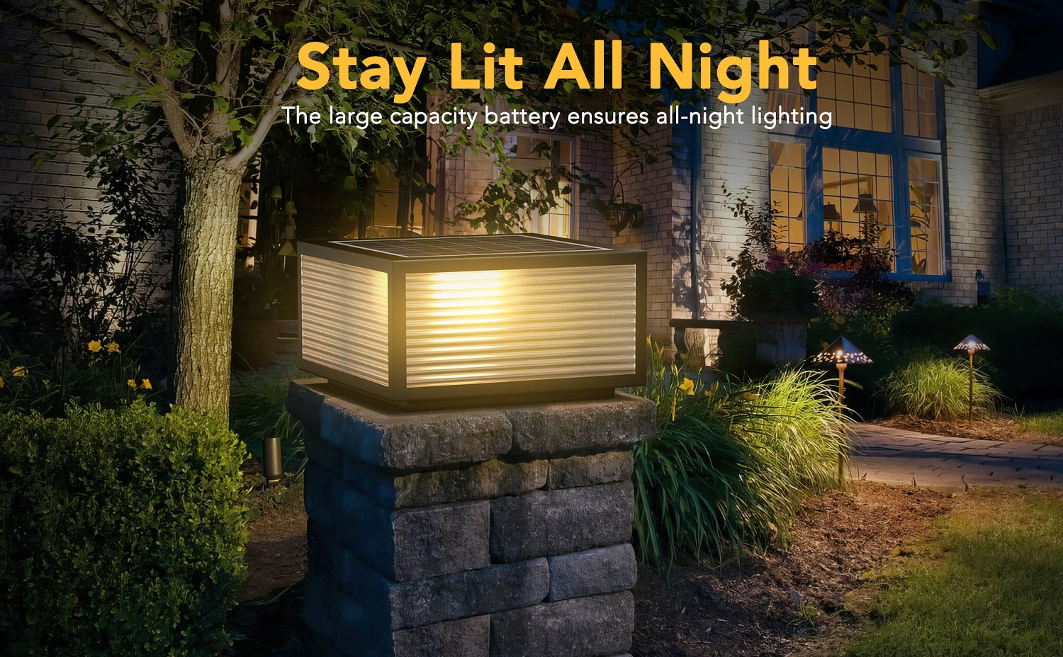 Outdoor Solar Powered Post Cap Lights-5