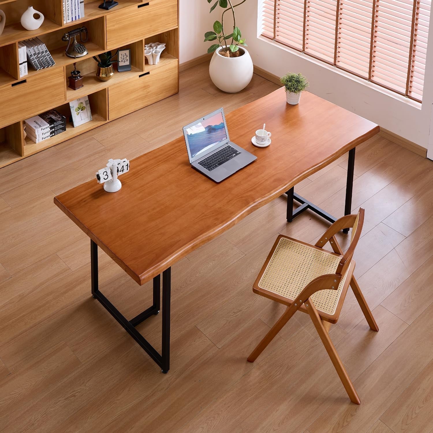 Solid Wood Desk For Restaurant And Office 62 Inch Brown