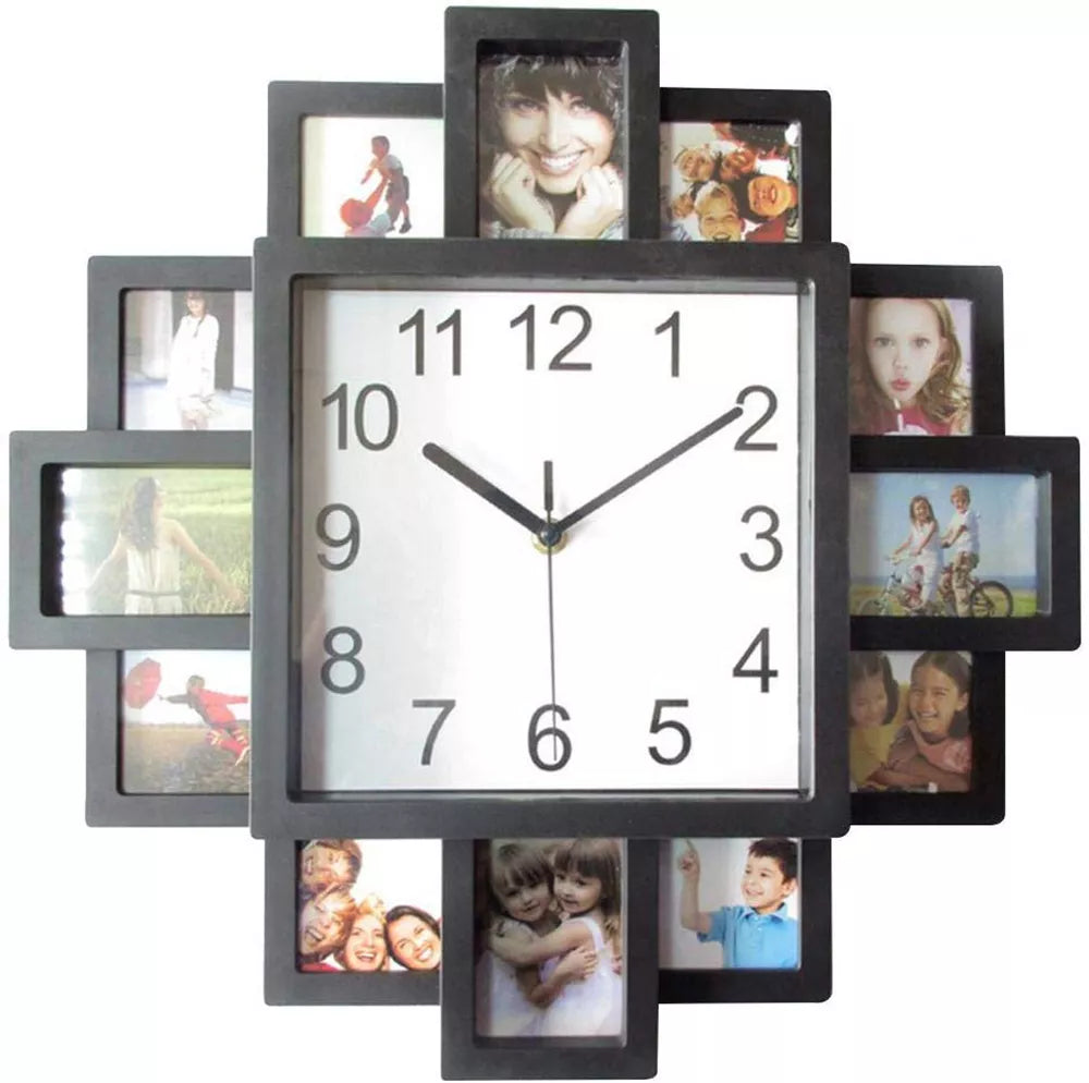 New Large Wall Clock Photo Frame Modern Design 3d Clocks