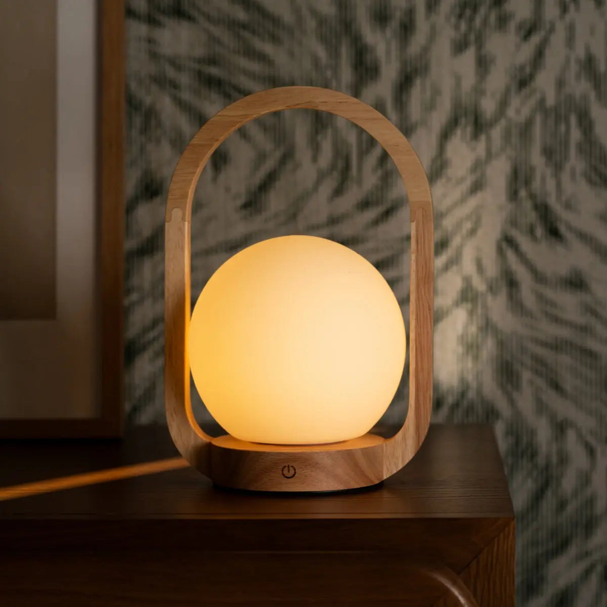 Skye Light Brown Wooden Cordless Lamp | Rechargeable & Dimmable Design-1