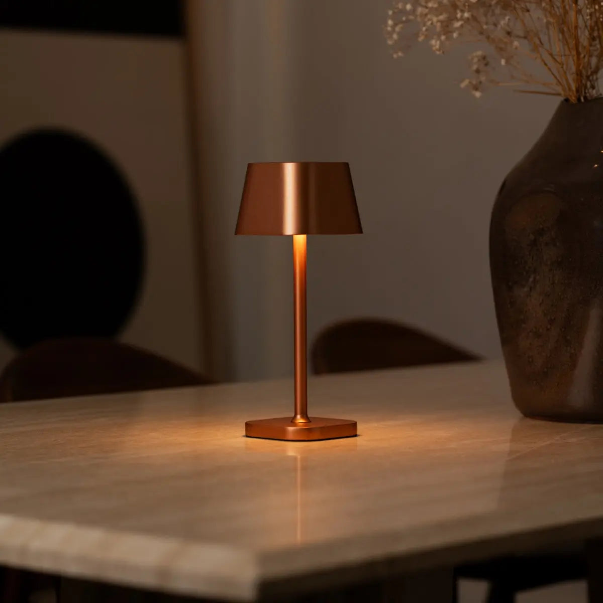 Ava Copper Rechargeable Table Lamp | Stylish, Cordless & Dimmable-2