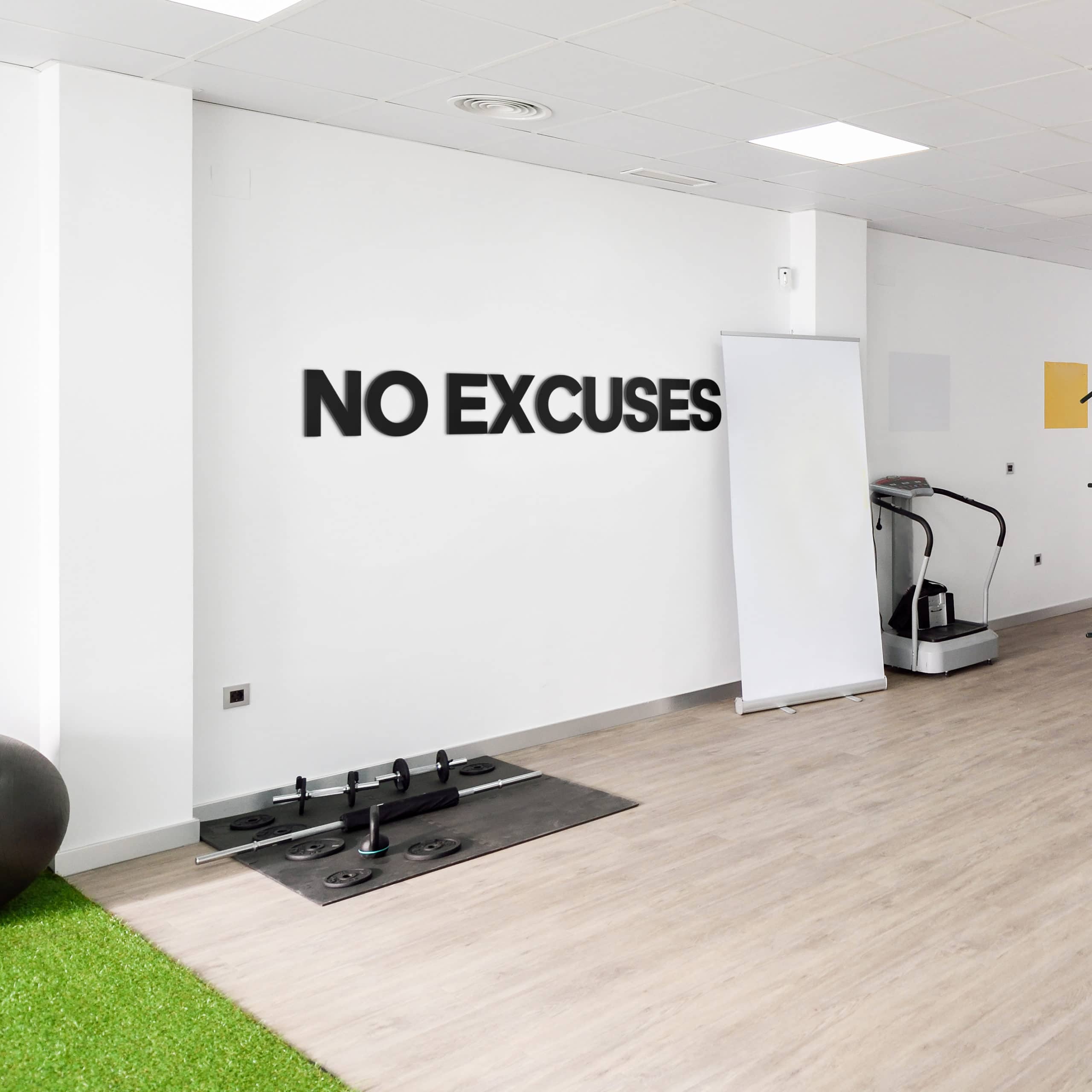 No Excuses 3D Gym Decor-1