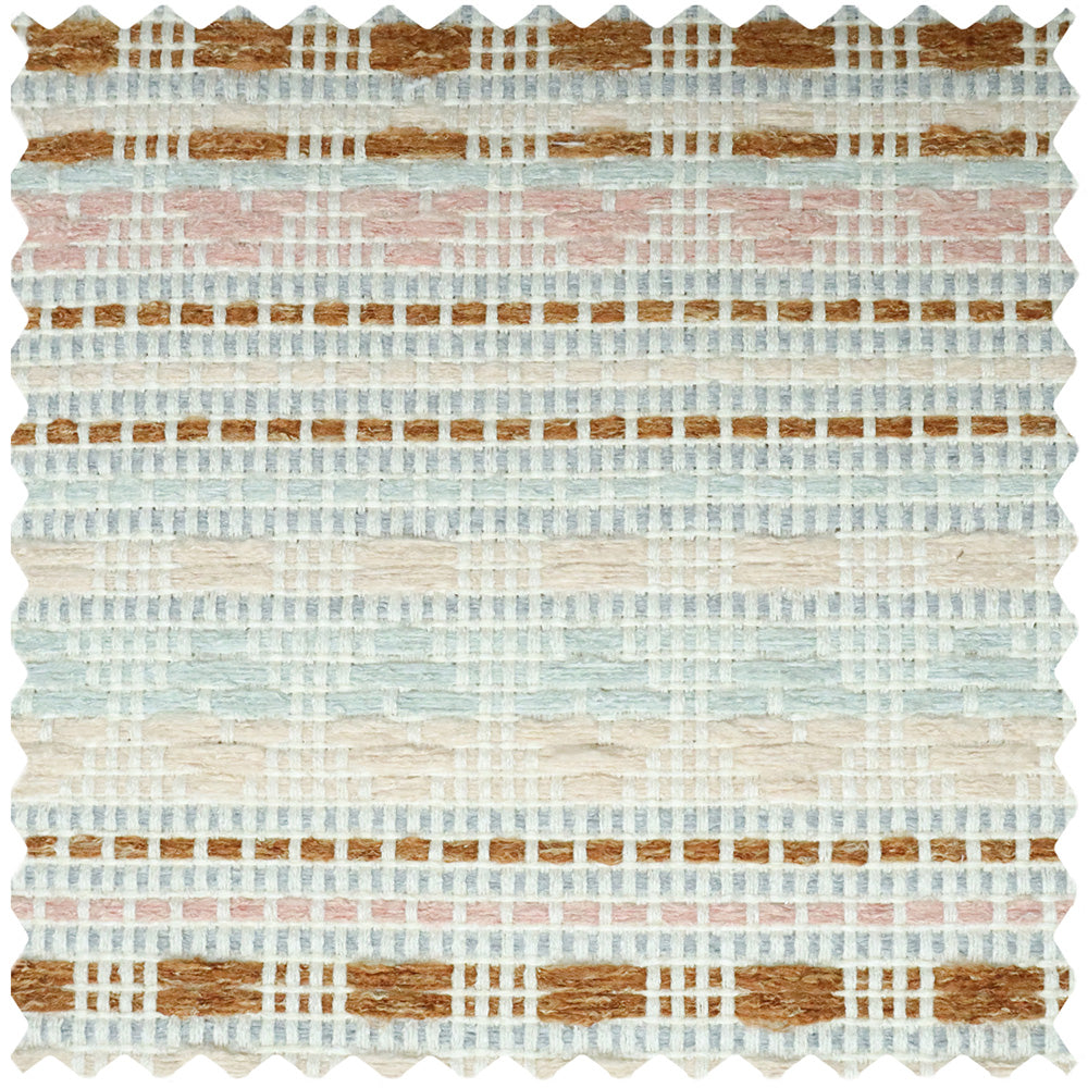 Coral Bohemian Style Jacquard Striped Curtains