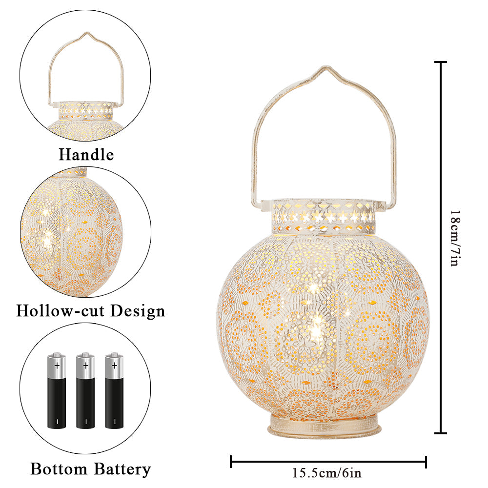 2 Set of 7'' High Battery Powered Cordless Lamp (White)-2