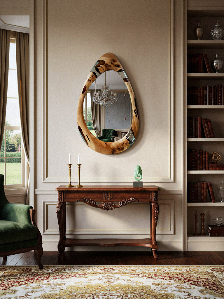 Epoxy-Resin and Walnut, Unique Mirrors