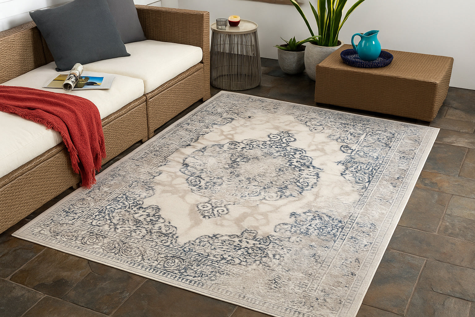 ROY's Home High&Low Pile Area Rugs, Medallion Design