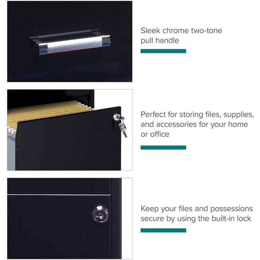 Black Metal Letter File Cabinet 18 Inch Deep 4 Drawers