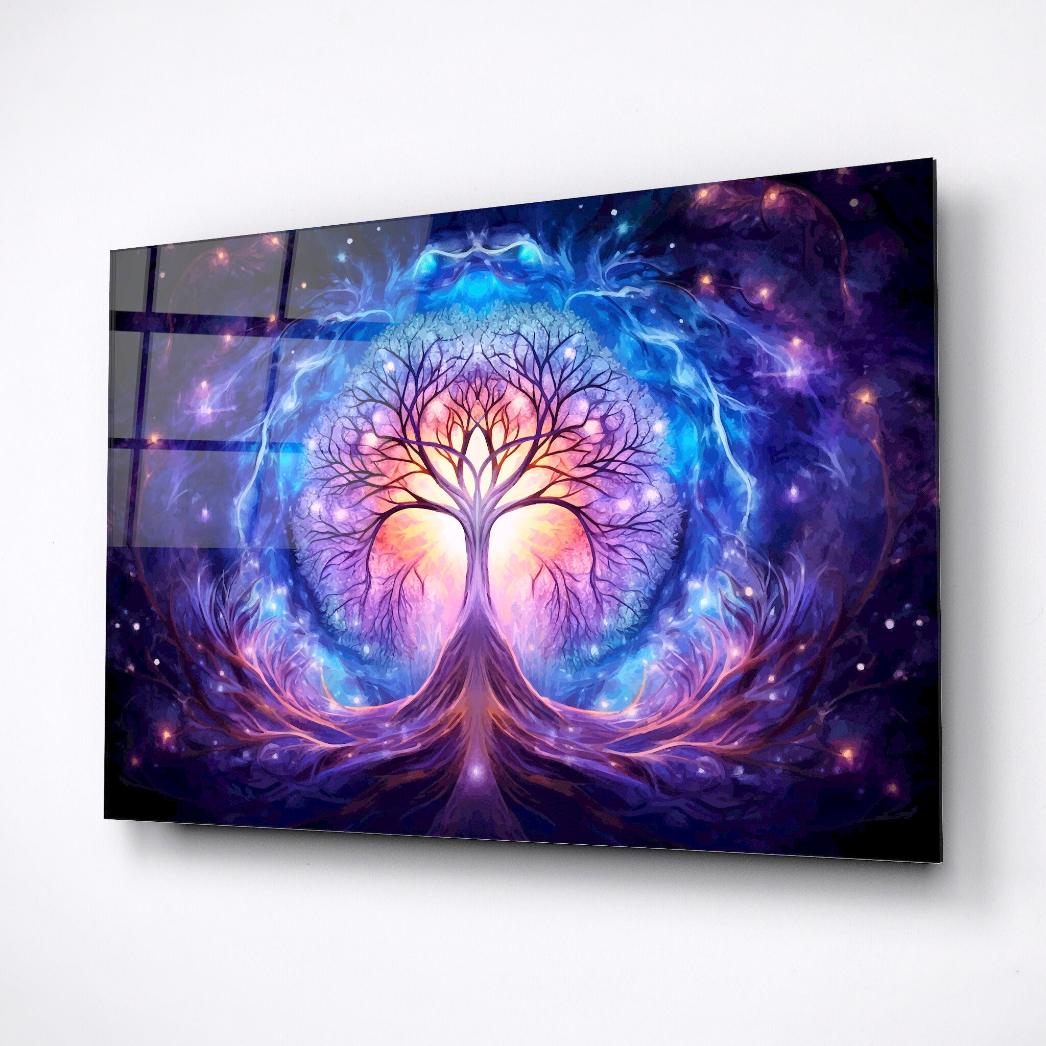 Beautiful magic tree tempered glass wall art