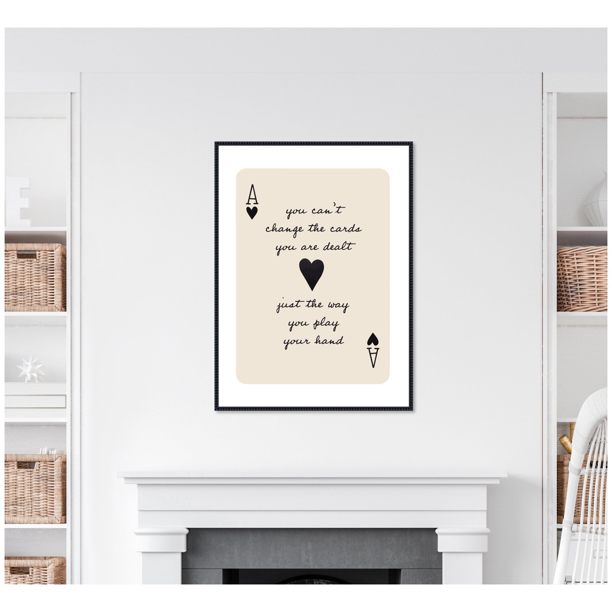 Ace of Heart Cards Positive Quote expansion by The Creative Bunch Studio Framed Canvas Wall Art Print