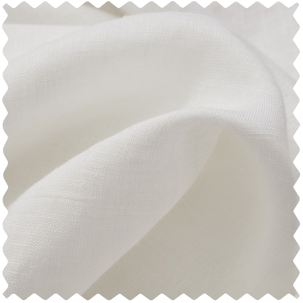 Lelio White 100% Pure Linen Sheer Curtains