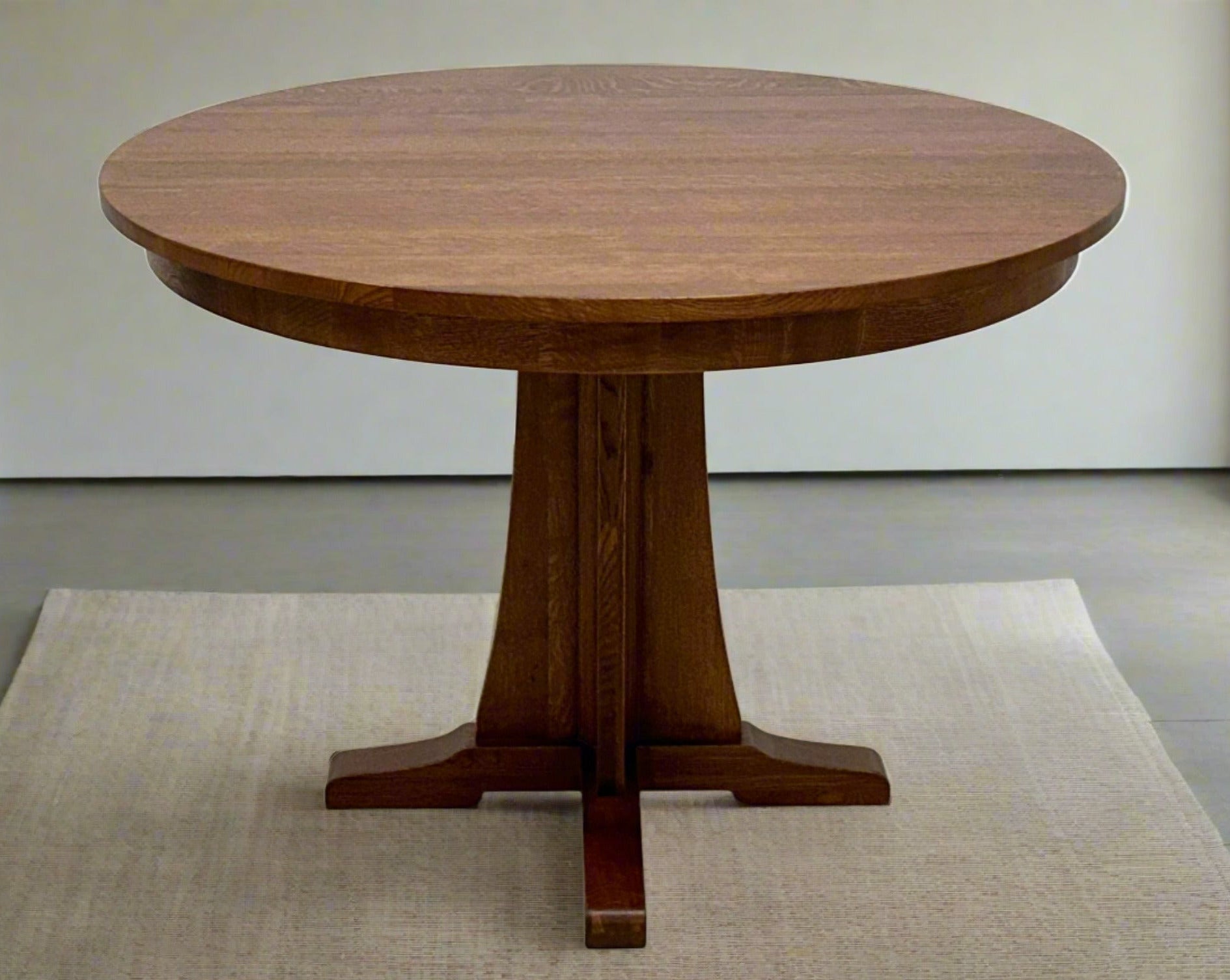 Mission Quarter Sawn  Oak Round Dining Table, Kitchen Table - 40"