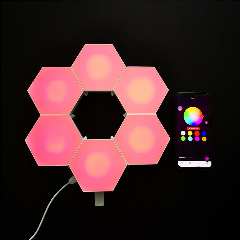 Wireless Smart Phone Controlled LED Modular Honeycomb Light - DIY Hexagonal Quantum Light for iOS & Android-3