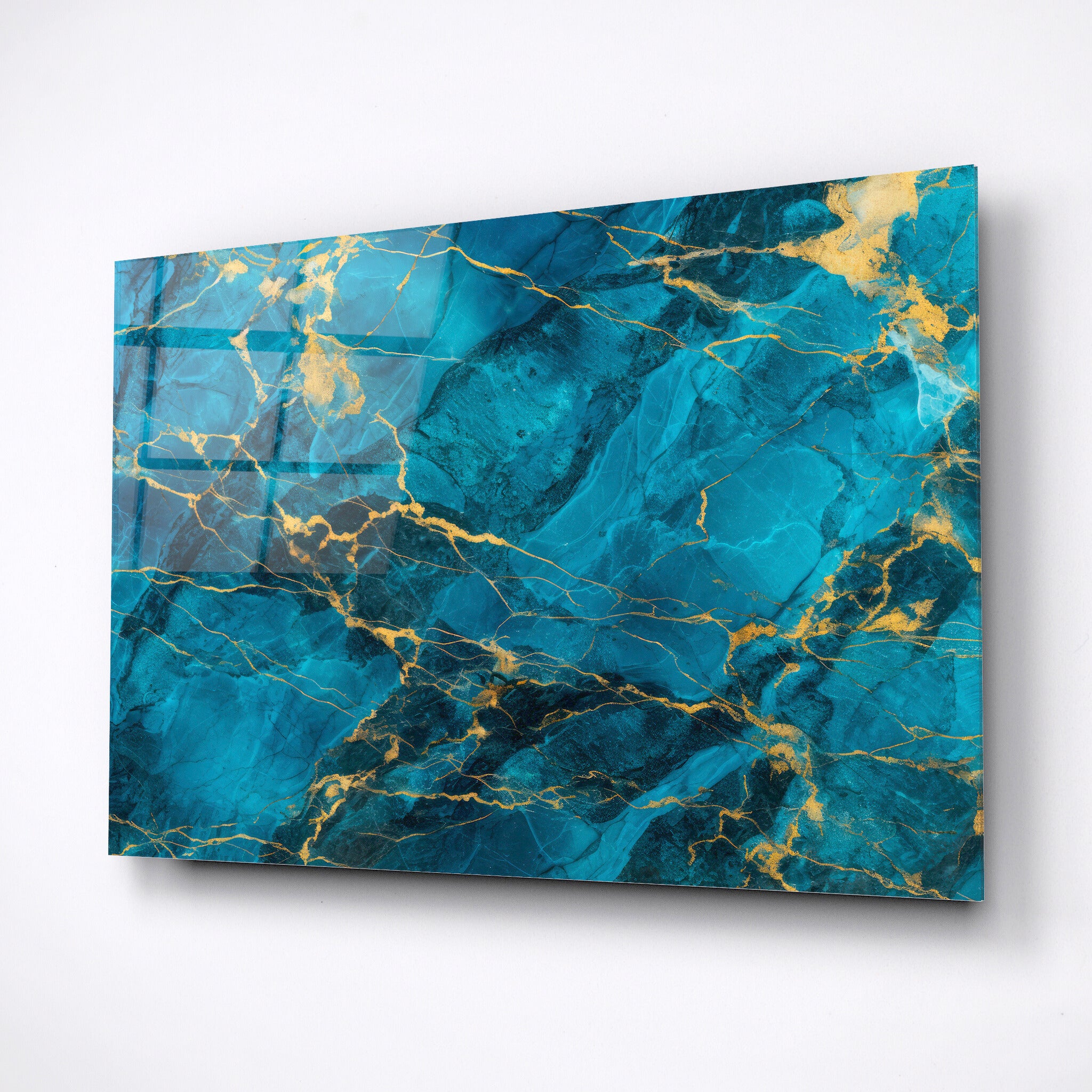 Tempered glass wall art. Marble print, uv print on glass.