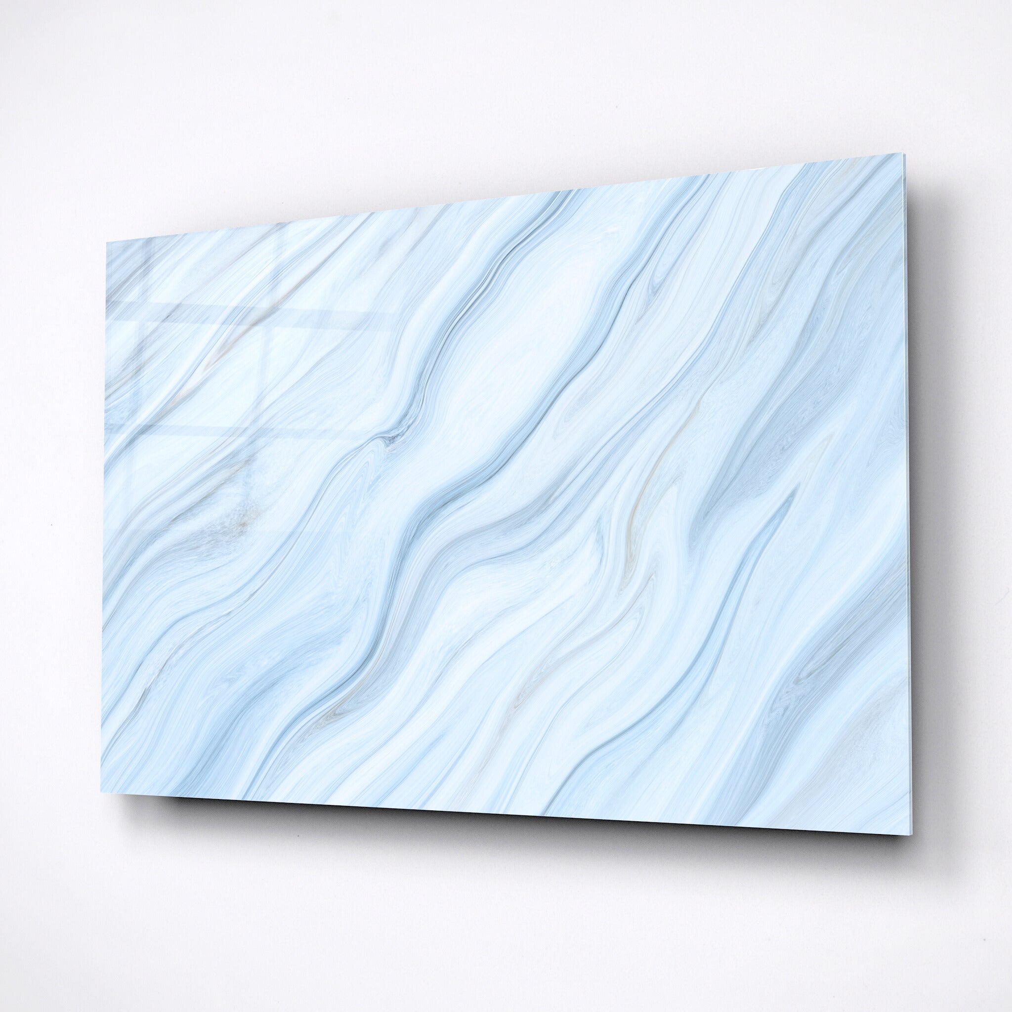 Tempered glass wall art. Sky marble print, modern art, home decor