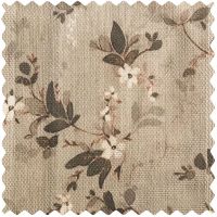 Cleo Vintage Style Floral Linen Mesh Sheer Curtains