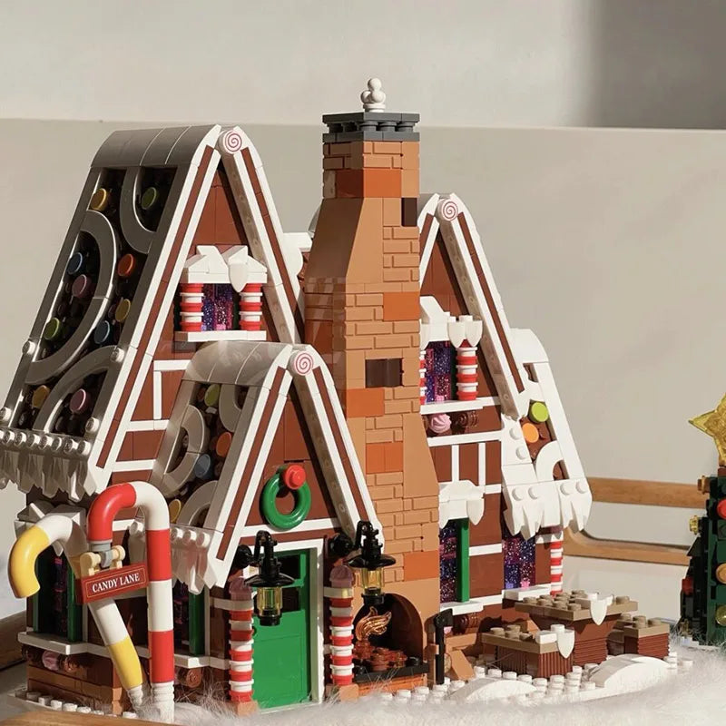 Santa Claus Gingerbread House Building Blocks-3