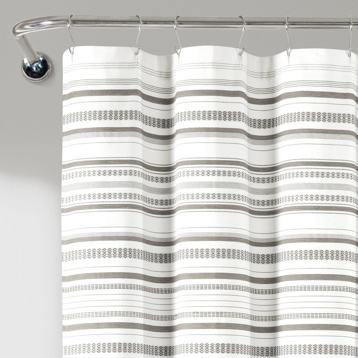 Urban Woven Yarn Dyed Recycled Cotton Blend Shower Curtain